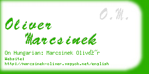 oliver marcsinek business card